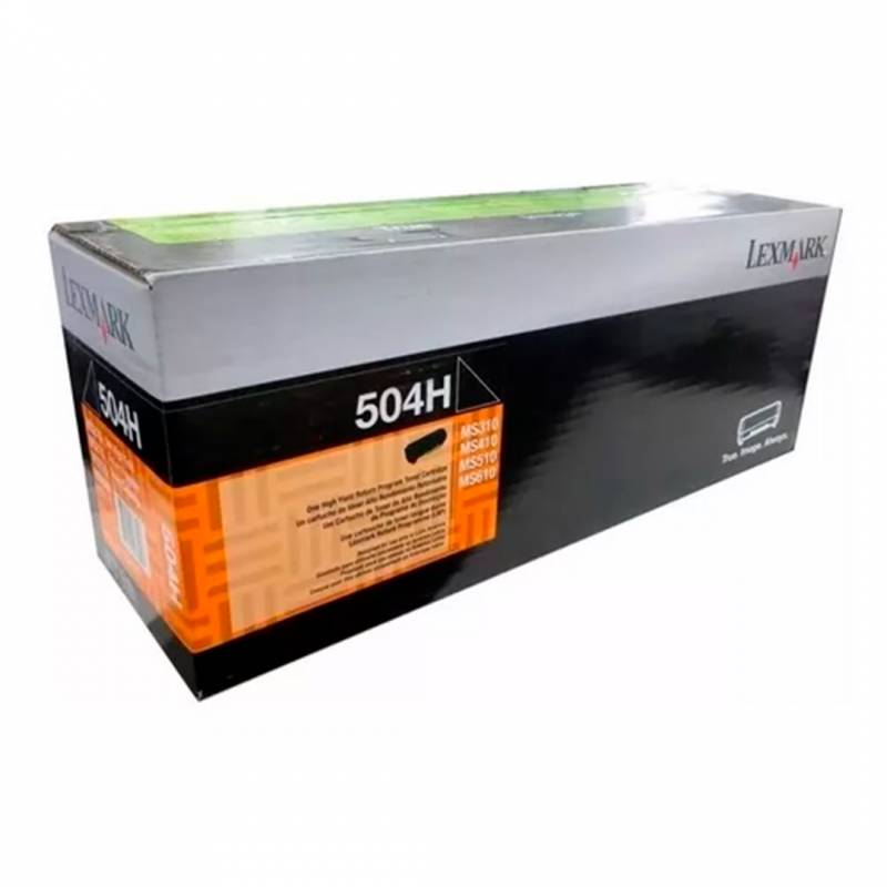 Toner Original Lexmark 50F4H00 (504H) Negro. Rendimiento 5.000 Copias. Alto Rendimiento.
