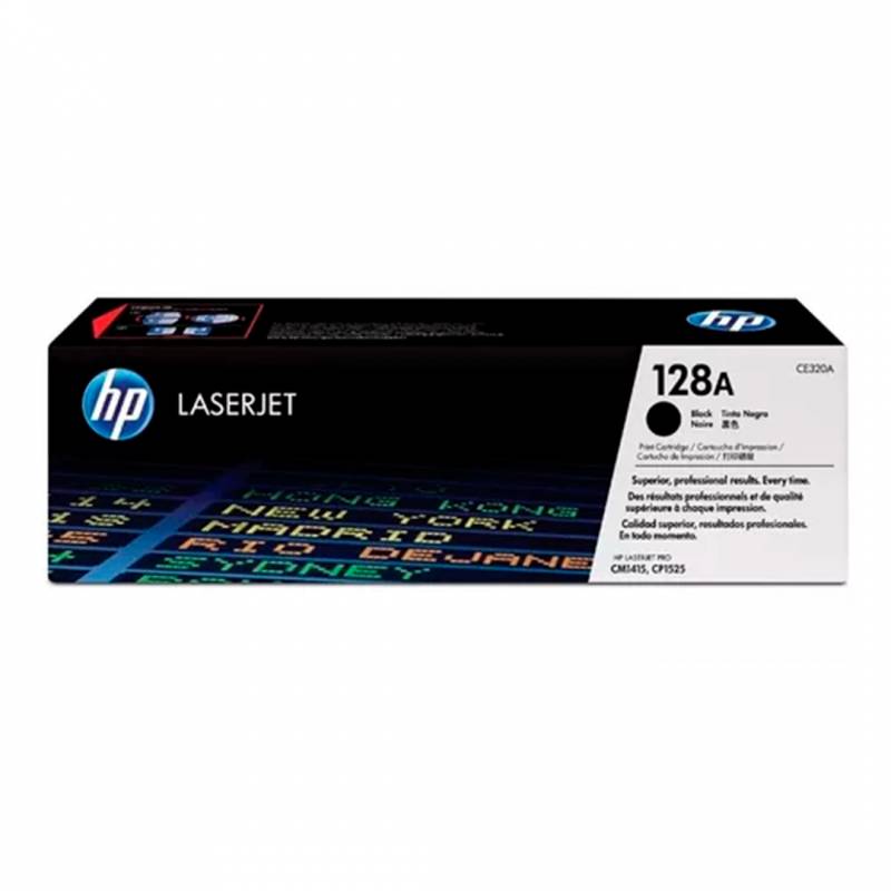 Toner Original Hp Ce320A (128A) Negro. Rendimiento 2.000 Copias.