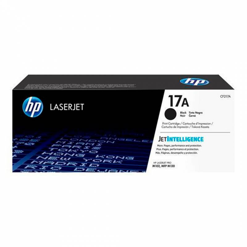 Toner Original Hp Cf217A (17A) Negro. Rendimiento 1.600 Copias.