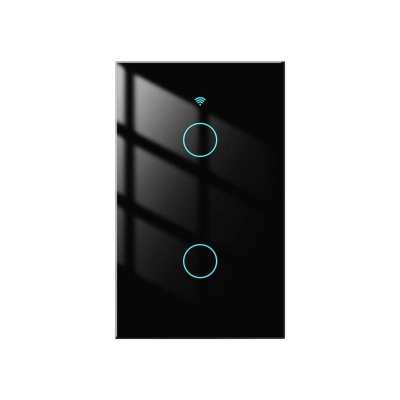 Interruptor Tã¡Ctil Wrs-Us2-Bk V2 Moes Wi-Fi/Rf Negro 2 Botones