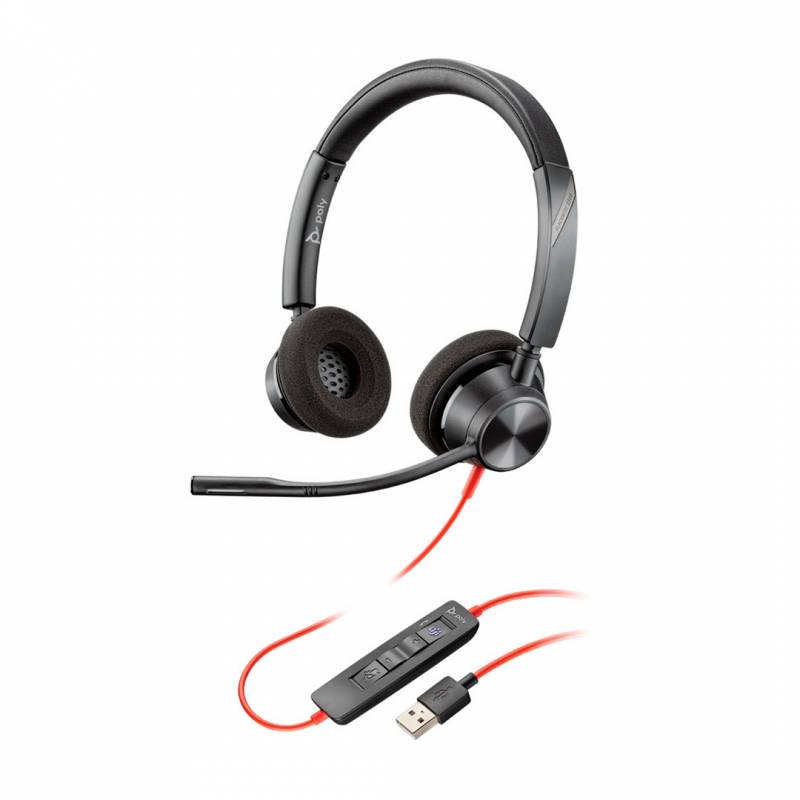 Auriculares Poly Blackwire 3320 - Alã¡Mbrico - Usb-A, Negro