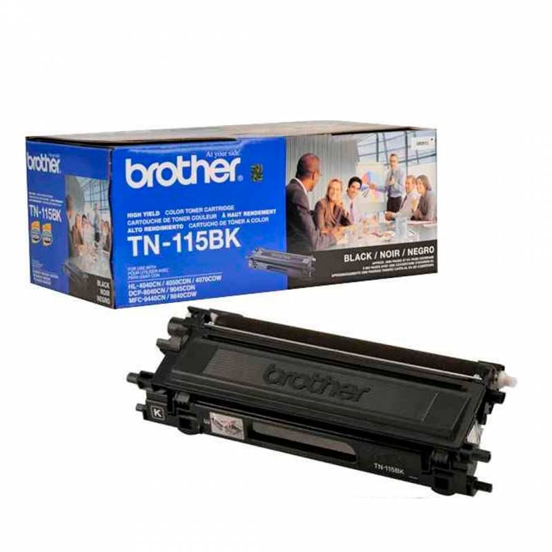 Toner Brother Original Tn115Bk Negro. Rendimiento 5.000 Copias.