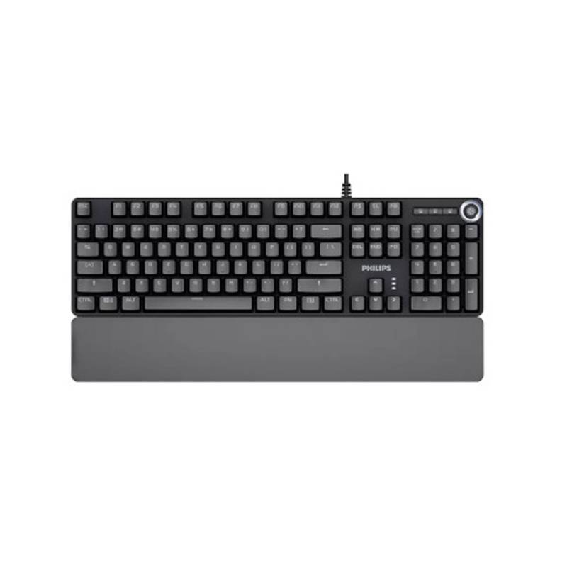 Teclado Gaming Spk8605/00 Philips Mecánico Rgb Negro.