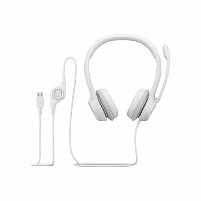 Promo Auriculares Logitech Con Microfono H390 Blanco Usb