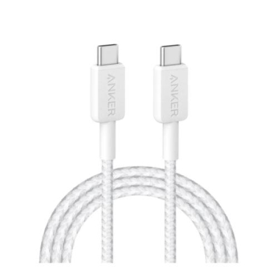Cable Anker 322 Usb-C A Usb-C 60W Usb 2.0 Trenzado 1,8M Blanco A81F6H21