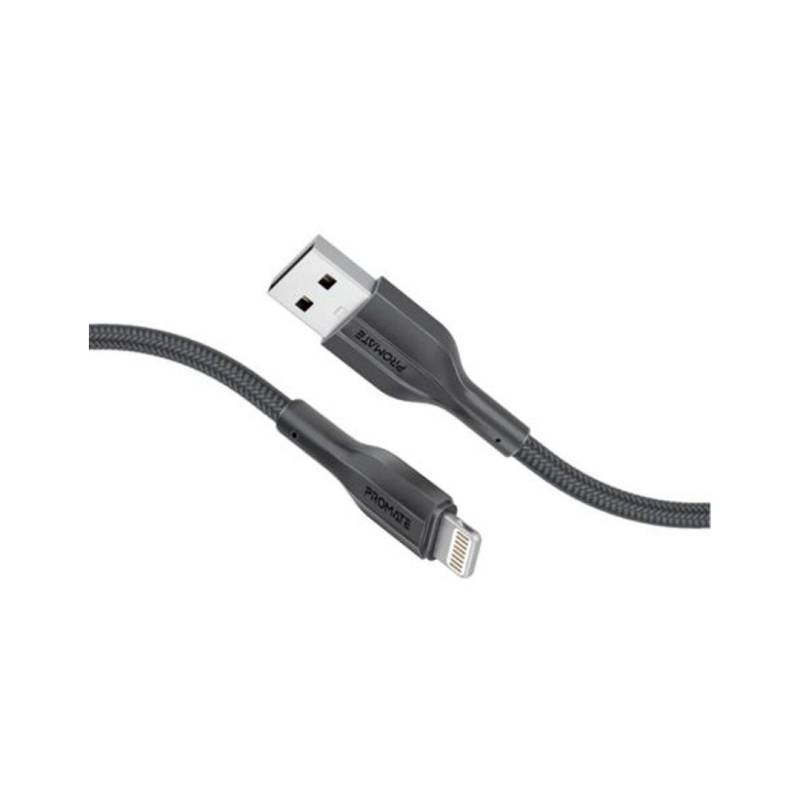 Cable Promate Xcord-Ai200.Black Usb-A A Lightning 2Mts