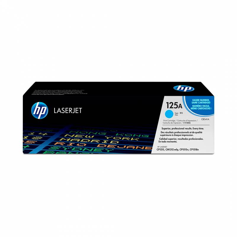 Toner Original Hp Cb541A (125A) Cyan. Rendimiento 1.400 Copias.