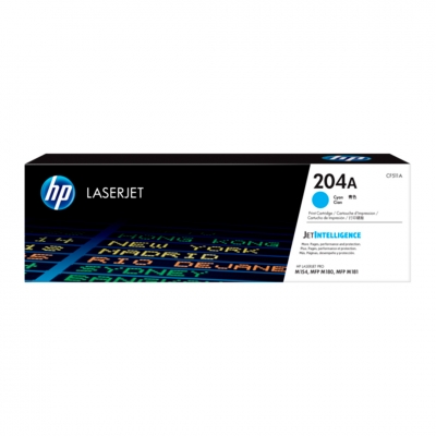 Toner Original Hp Cf511A (204A) Cyan. Rendimiento 900 Copias.