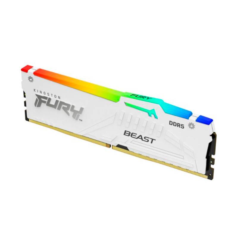 Memoria Ram Kingston Fury Beast White Rgb Expo 32Gb Dimm Ddr5 6400Mhz