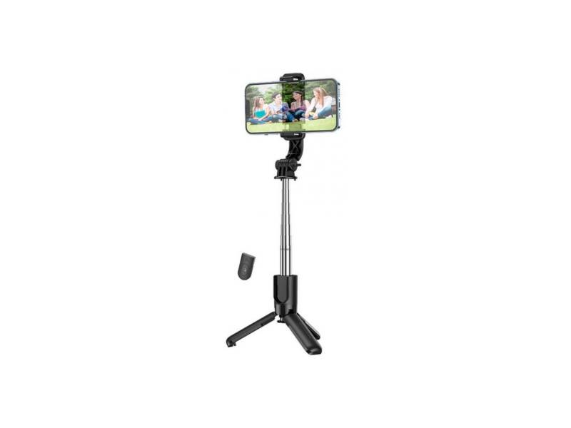 Soporte Tripode Para Smartphone Hoco K17 Con Control Remoto Negro.