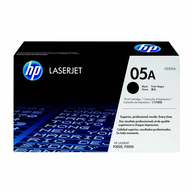 Toner Original Hp Ce505A Negro. Rendimiento 2.300 Copias.