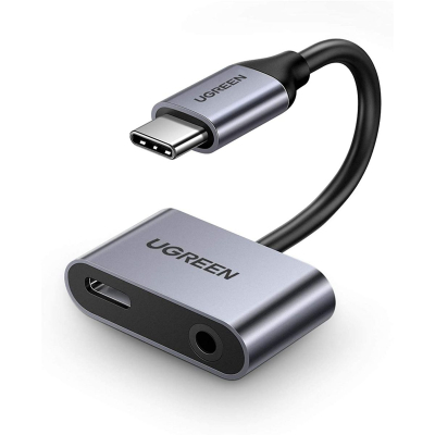 Hub Usb-C Cm193 Ugreen Audio 3,5 Mm + Usb-C Pd Gris