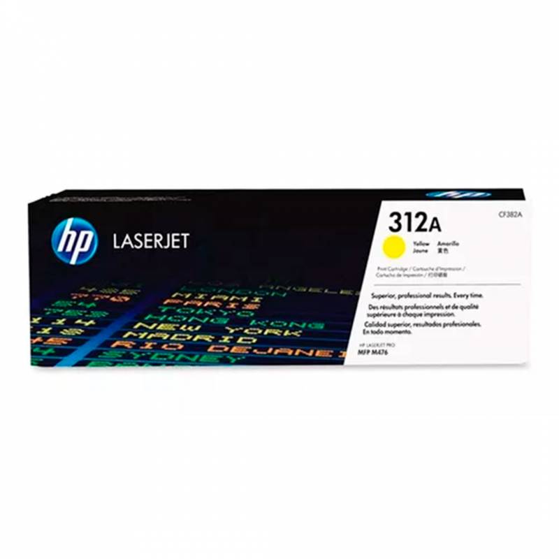 Toner Original Hp Cf382A (312A) Amarillo. Rendimiento 2.700 Copias.