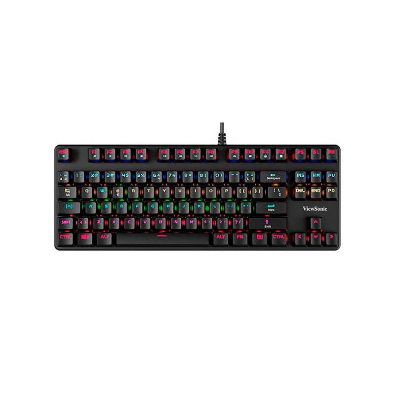 Teclado Gaming Usb Ku520 Viewsonic Mecánico Rgb Negro