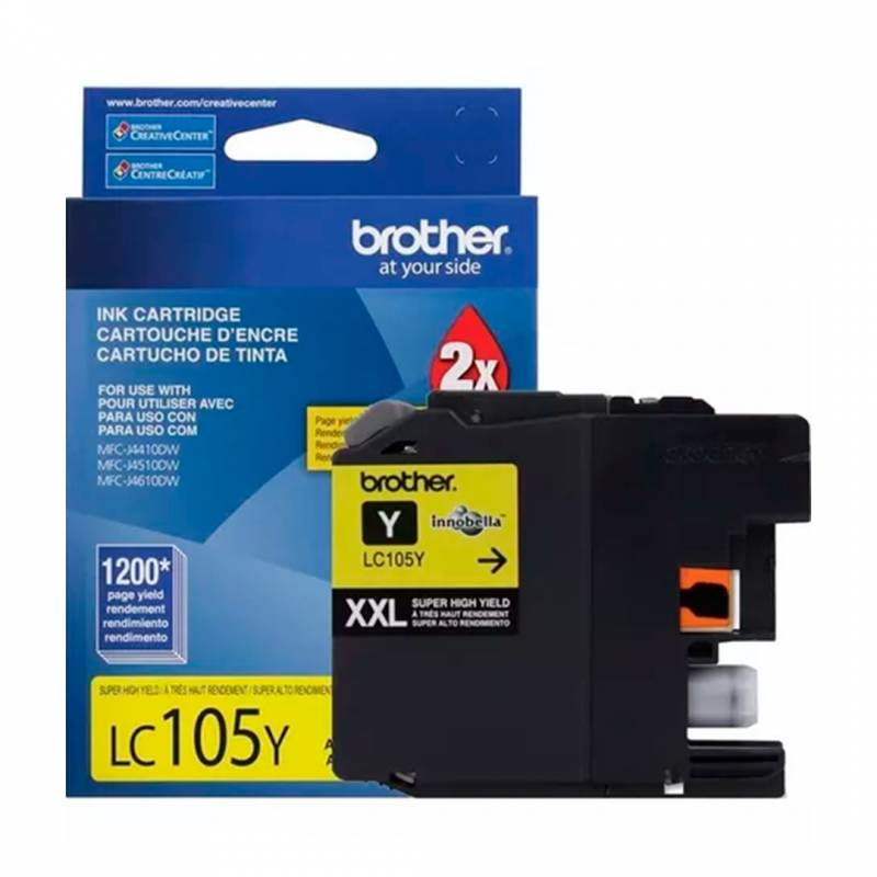 Cartucho De Tinta Brother Original Amarillo. Lc-105Y