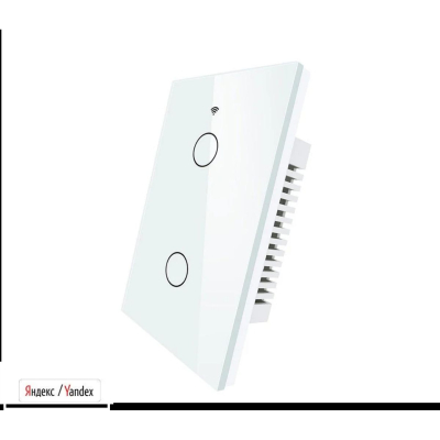 Interruptor Táctil De Pared Ws-Us2-Rfw-N Wh Oem Wi-Fi/Rf433 Blanco 2 Botones