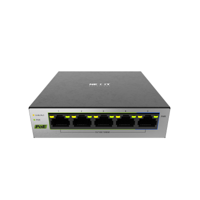 Switch Nexxt Vertex501P 5 Puertos Gigabit 4 Poe+ 60W Nsw-V501P