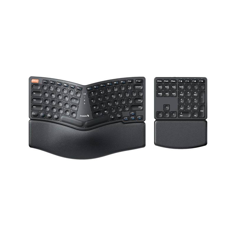 Teclado Inalámbrico Ergonómico Ek04 Protoarc Negro