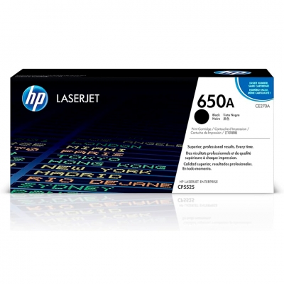 Toner Original Hp Ce270A Negro. Rendimiento 13.500 Copias.