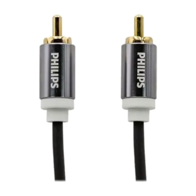 Cable De Audio Swa4102/59 Philips Rca A Rca Macho 2 M Negro/Gris
