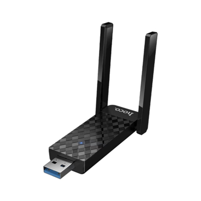 Adaptador Wi-Fi Hi34 189357 Hoco Usb Wi-Fi 6 Doble Antena Negro