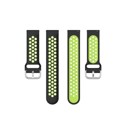 Malla De Silicona Colmi Para Smartwatch 20Mm Negra/Verde Mcssnv