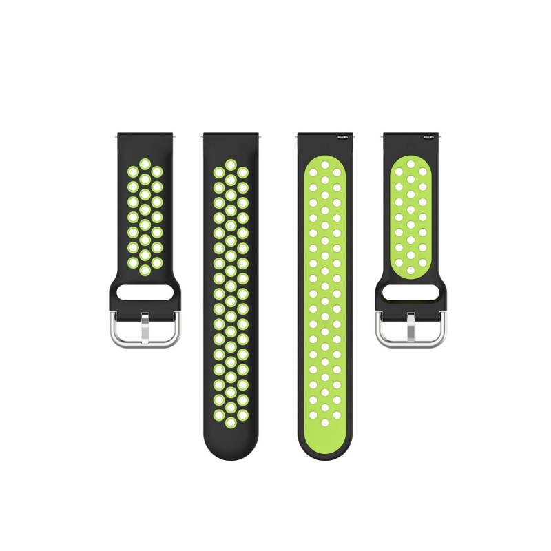 Malla De Silicona Colmi Para Smartwatch 20Mm Negra/Verde Mcssnv