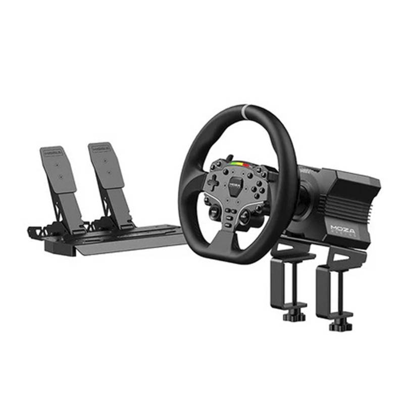 Combo Volante Y Pedalera R5 Rs20 Moza Direct Drive Pc Negro