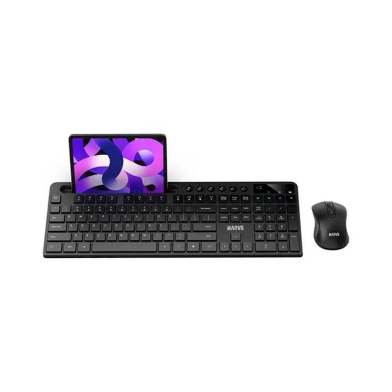 Combo Teclado Y Mouse Kc411W Marvo Kc411W Sp Bk Marvo Negro