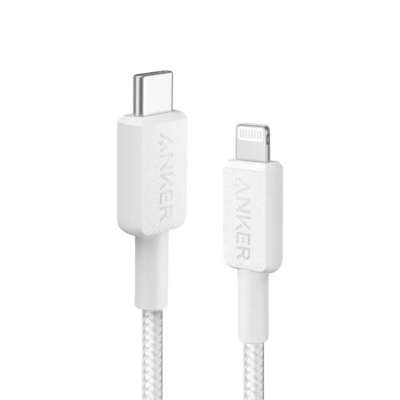 Cable Anker 322 Usb-C A Lightning 1.8M Trenzado Blanco (A81B6H21)