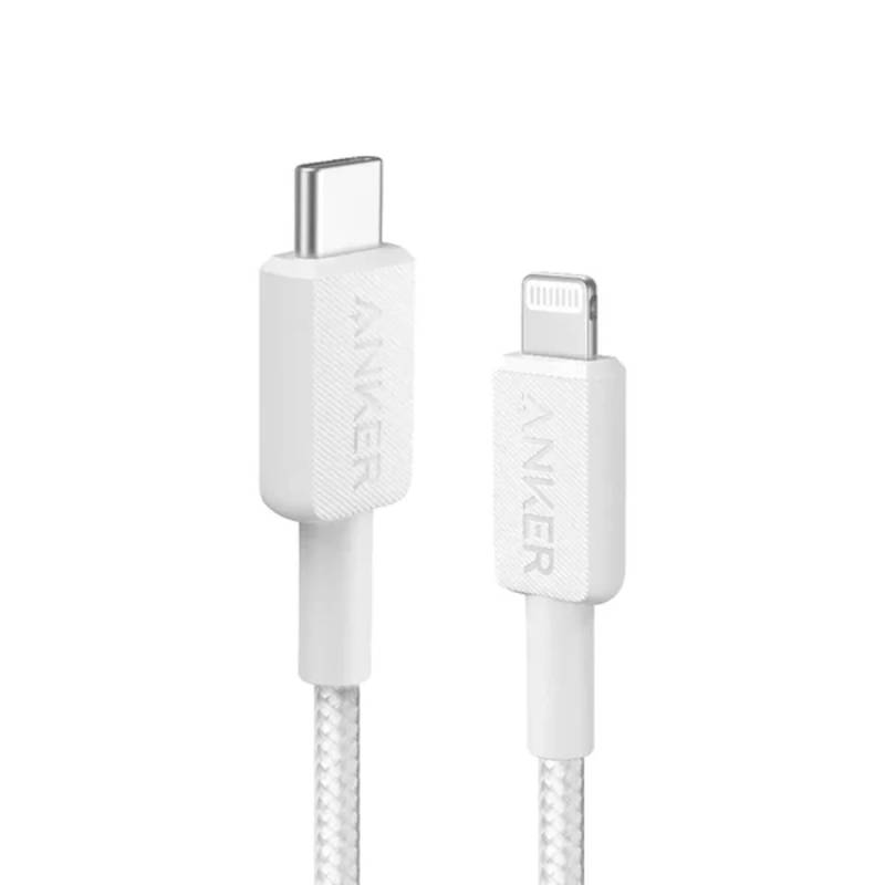 Cable Anker 322 Usb-C A Lightning 1.8M Trenzado Blanco (A81B6H21)