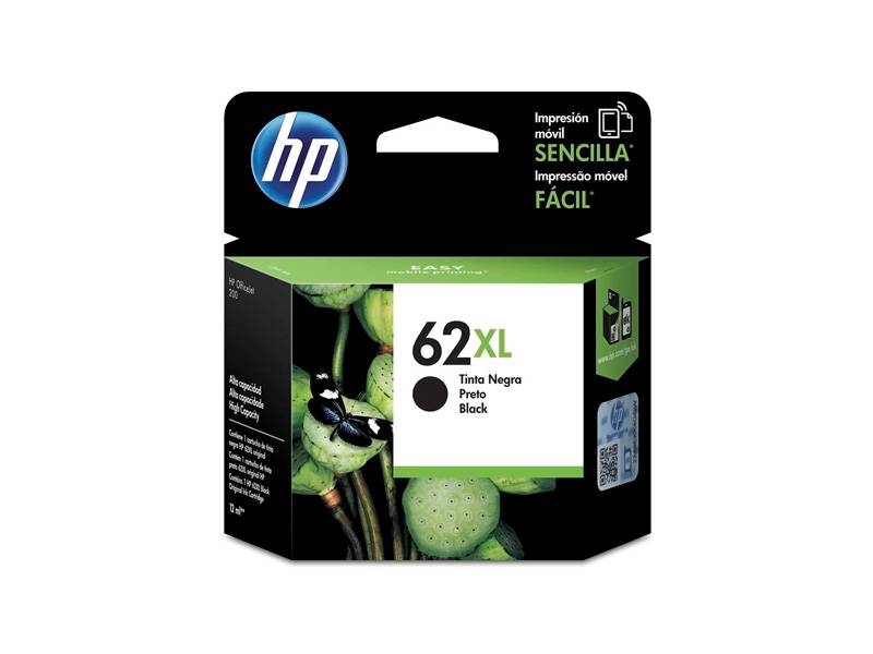 Cartucho De Tinta Original Hp 62Xl Negro. C2P05Al (62Xl) Rendimiento 600 Copias