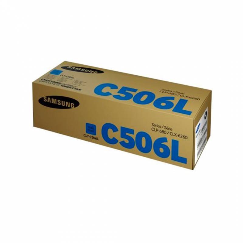 Toner Original Samsung Clt-C506L (Su042A) Cyan - Rendimiento 3.500 Copias.