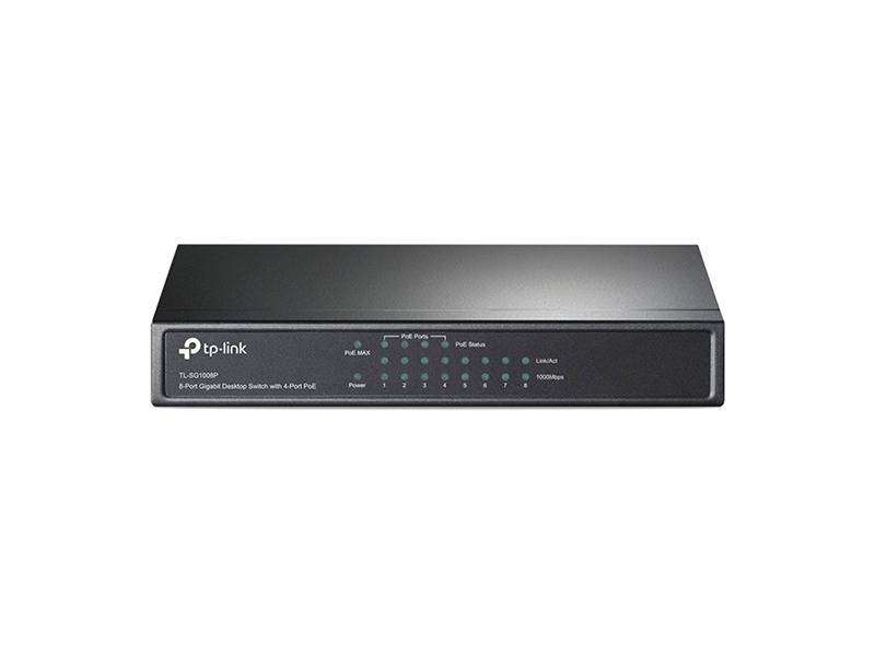 Switchtp-Link Tl-Sg1008P 8-Port Gbit Con 4 Puertos Poe