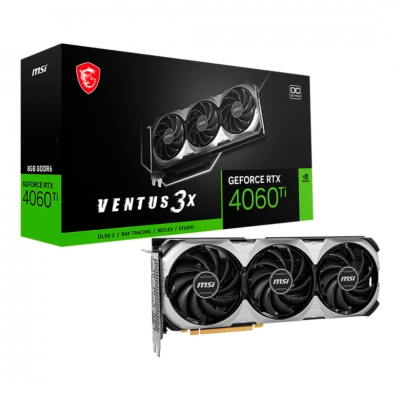 Tarjeta De Video Msi Geforce Rtx 4060Ti Ventus 3X 16Gb Gddr6 Oc.
