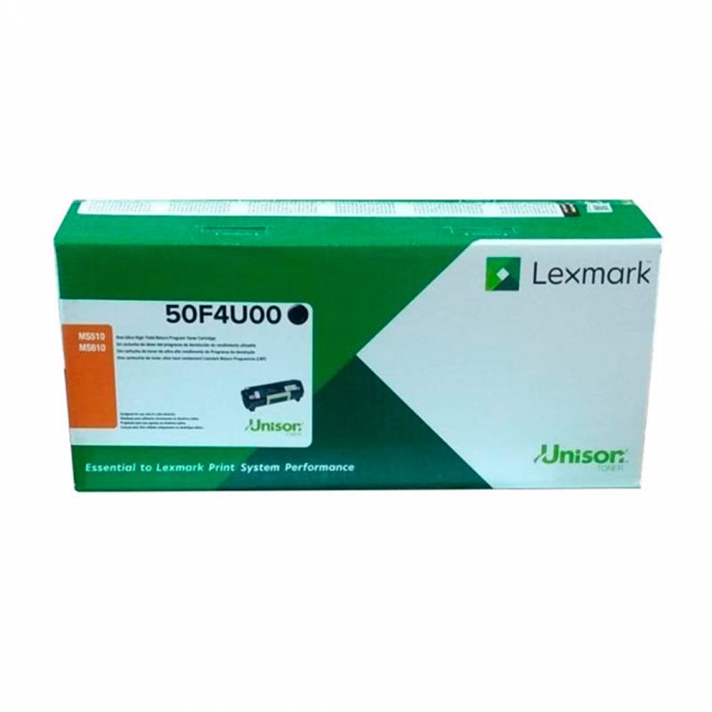 Toner Original Lexmark 50F4U00/60F4X00 Negro. Rendimiento 20.000 Copias. Ultra Alto Rendimiento.