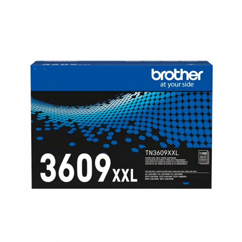 Cartucho Brother Original Tn3609Xxl Negro. Rendimiento 11.000 Copias.