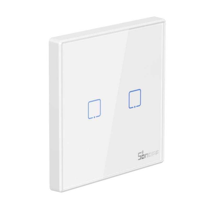Interruptor Rf Adhesivo T2Eu2C-Rf M0802030010 Sonoff 2 Canales Blanco