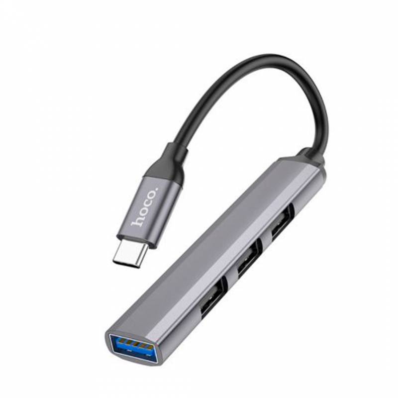 Hub Usb Hoco Hb26 4 En 1 Gris
