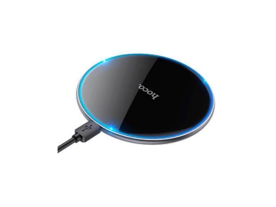 Cargador Inalambrico Hoco Cw6 Pro Easy Negro  Carga Rapida 15W.