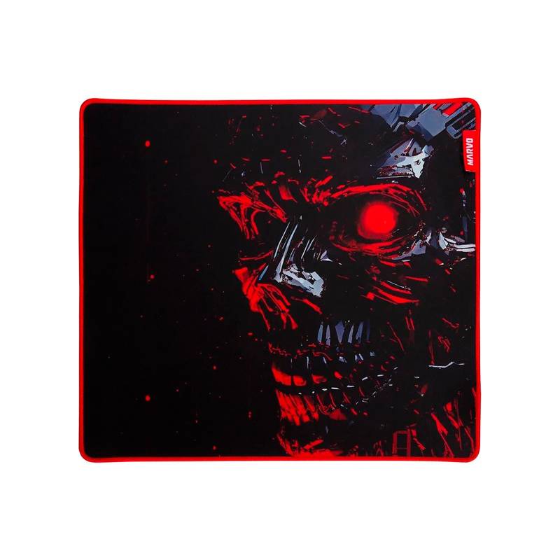 Mousepad Gaming Marvo Noob L G52 450 Ã— 400 Mm Antideslizante Negro/Rojo