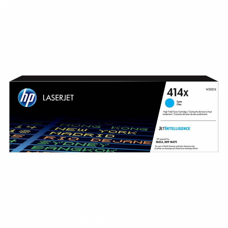 Toner Original Hp W2021X (414X) Cyan. Rendimiento 6.000 Copias.