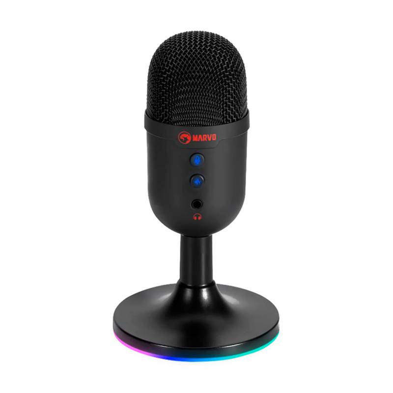 Micrófono Gaming Marvo Mic-06 Omnidireccional Con Iluminación