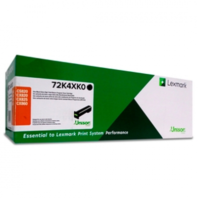Toner Original Lexmark 72K4Xk0 Negro. Rendimiento 33.000 Copias. Extra Alto Rendimiento.