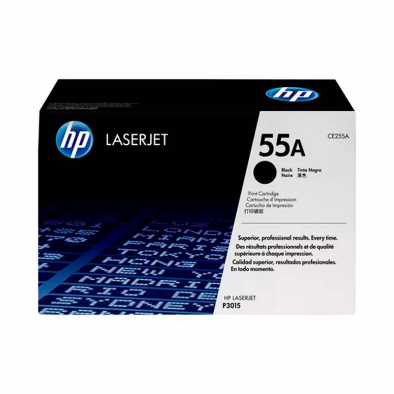 Toner Original Hp Ce255A Negro. Rendimiento 6.000 Copias.