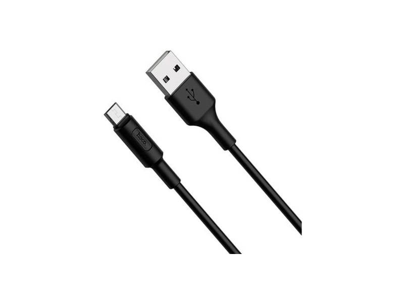 Cable Hoco X25 Soarer Usb-A A Micro Usb Negro 1M.
