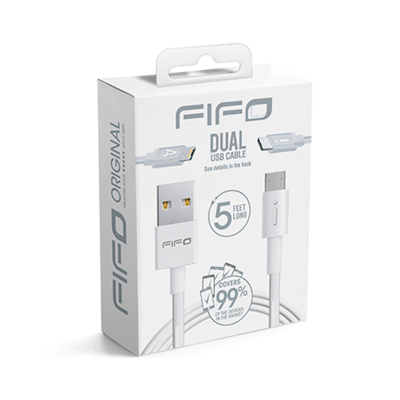 Cable Usb Doble Cara 47006 Fifo Blanco