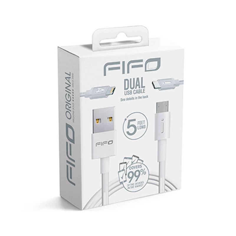 Cable Usb Doble Cara 47006 Fifo Blanco