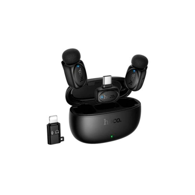 Graceful Dual Micrófono Inalámbrico Usb-C Negro Hoco L19