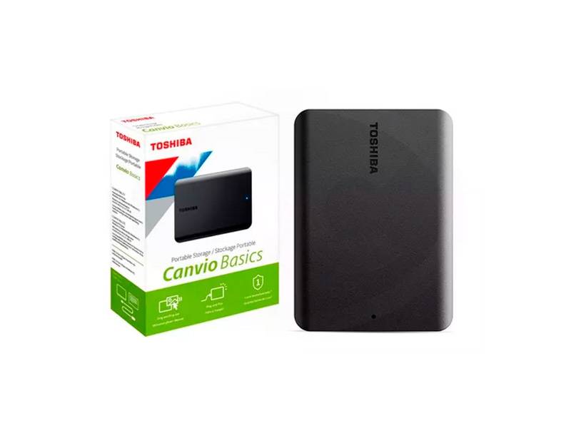 Disco Externo Toshiba Canvio Basics 1Tb 5400Rpm Usb 3.0 2.5In Black (Hdtb510Xk3Aa)